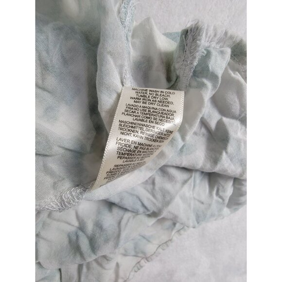 Cloth & Stone Womens Button-Up Long Sleeve Blouse 3X Blue Tie-Dye 100% Rayon - Picture 5 of 8